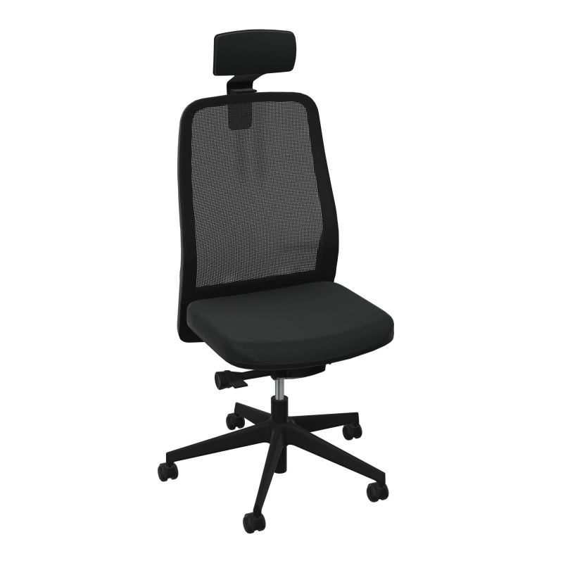 LEON SY LATERAL+TETIERE-DOS RESIL-CADRE NOIR-DUR FREIN EN CHARGE 50 MM