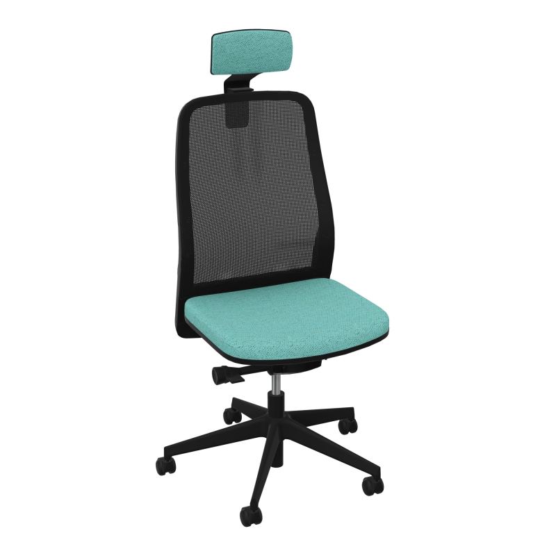 LEON SY LATERAL+TETIERE-DOS RESIL-CADRE NOIR-ROUL SPLE FREIN EN CHARGE 50 MM