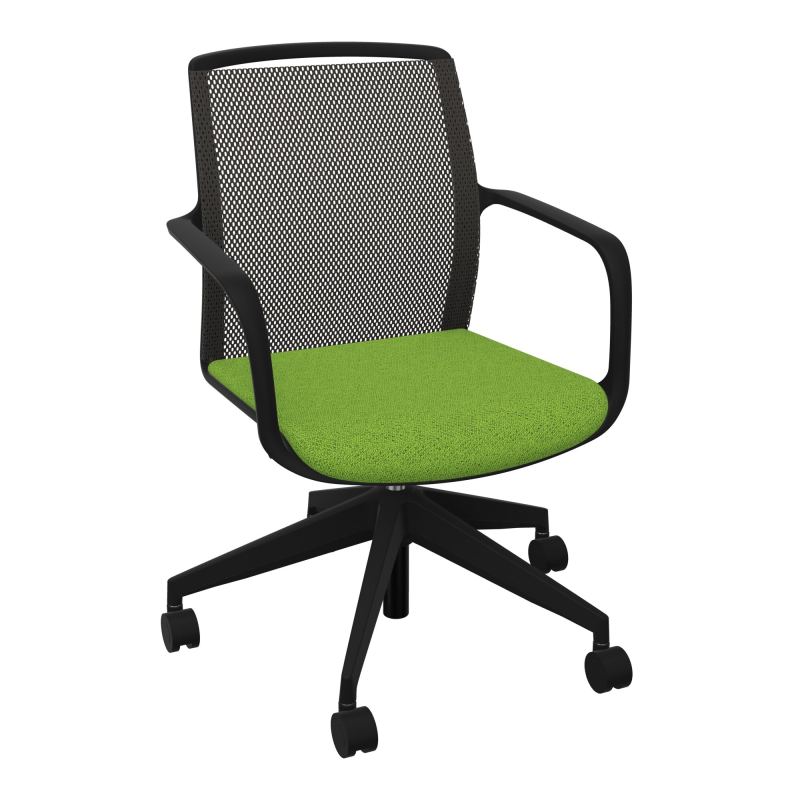 LOUIS CHAISE PIETEMENT 5 BRANCHES ROULETTES SOL DUR 60 MM BK TI SV