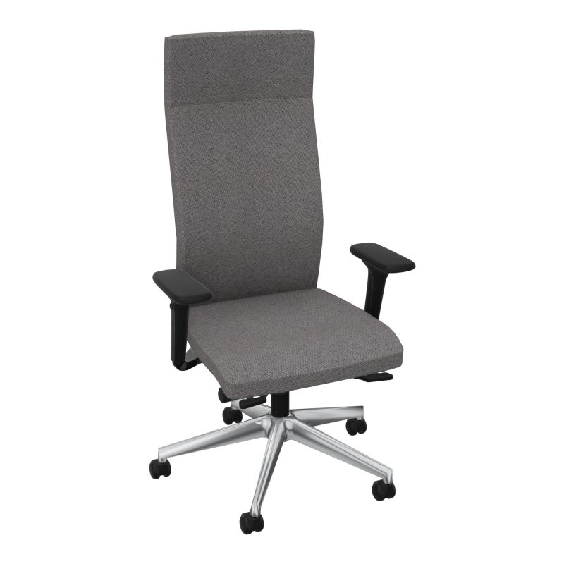ATTITUD SIEGE SY HD TISSU+TET+RP+ACC4D+ ROULETTES SOL SOUPLE 50MM BN SQ