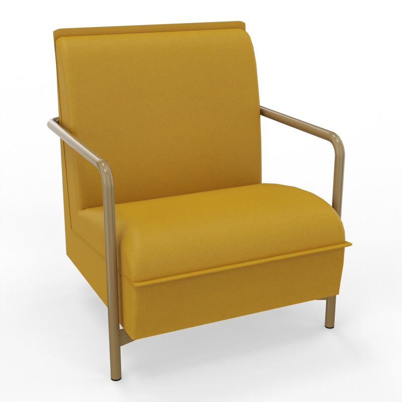 ASSISE LOUNGE 1 PLACE AVEC DOSSIER 4 PIEDS FIXES A5 Z3