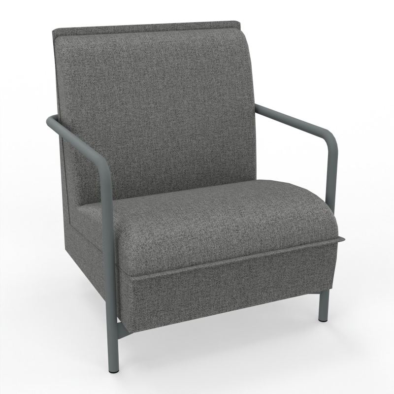 ASSISE LOUNGE 1 PLACE AVEC DOSSIER 4 PIEDS FIXES B1 SU