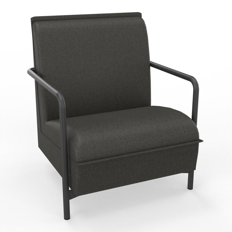 ASSISE LOUNGE 1 PLACE AVEC DOSSIER 4 PIEDS FIXES B7 SC