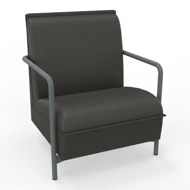 ASSISE LOUNGE 1 PLACE AVEC DOSSIER 4 PIEDS FIXES B7 SU