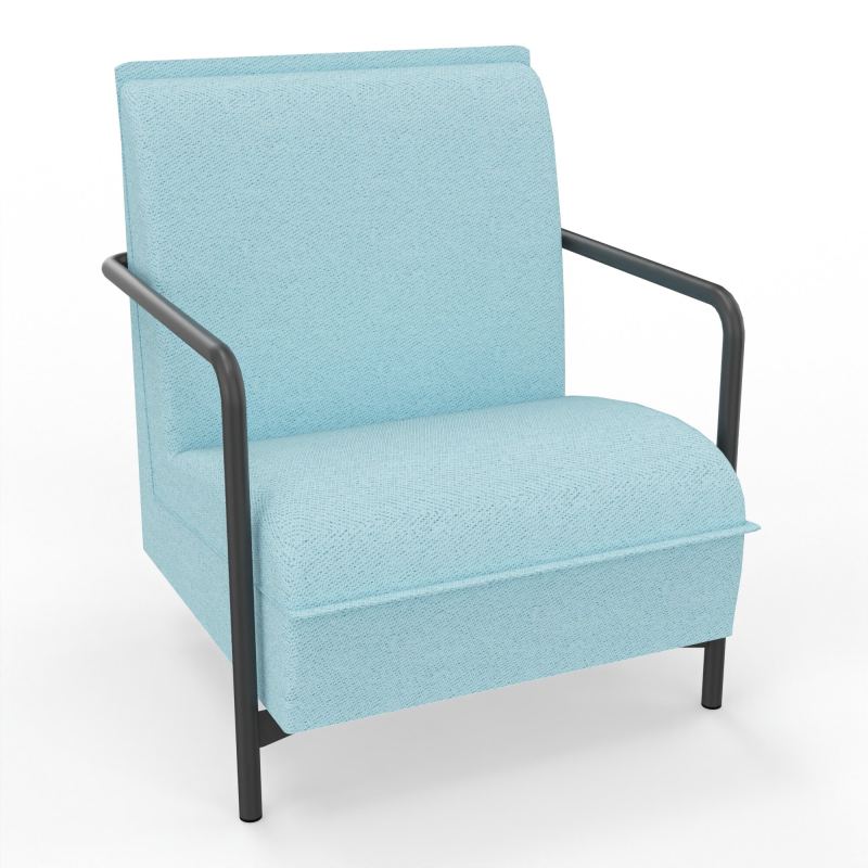 ASSISE LOUNGE 1 PLACE AVEC DOSSIER 4 PIEDS FIXES BF SC
