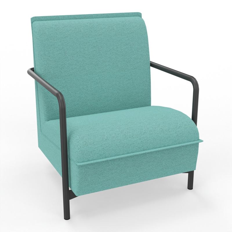 ASSISE LOUNGE 1 PLACE AVEC DOSSIER 4 PIEDS FIXES BG SC