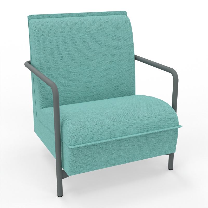 ASSISE LOUNGE 1 PLACE AVEC DOSSIER 4 PIEDS FIXES BG SU