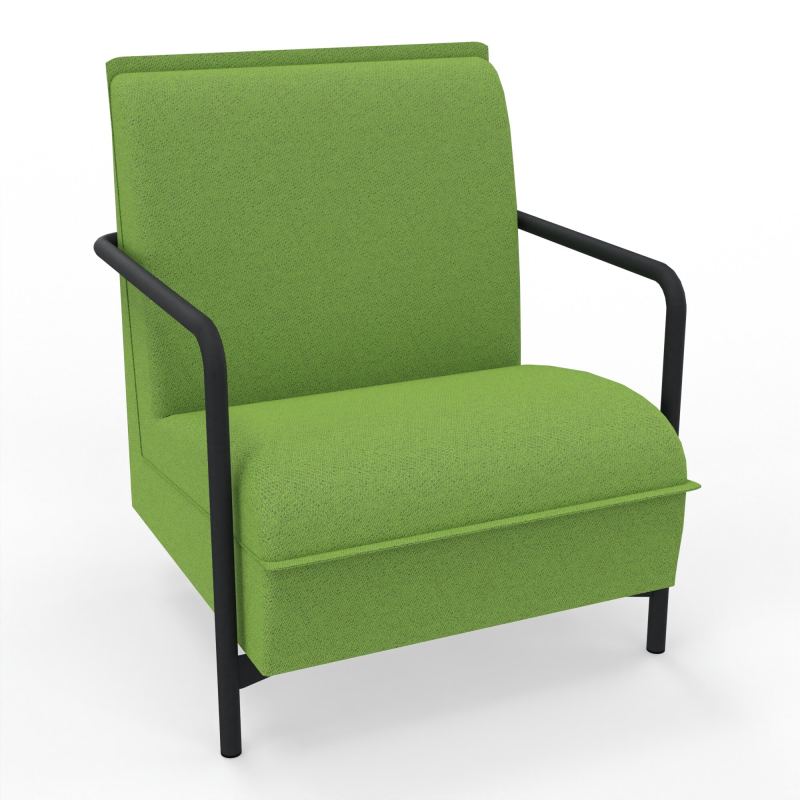 ASSISE LOUNGE 1 PLACE AVEC DOSSIER 4 PIEDS FIXES BK ZP