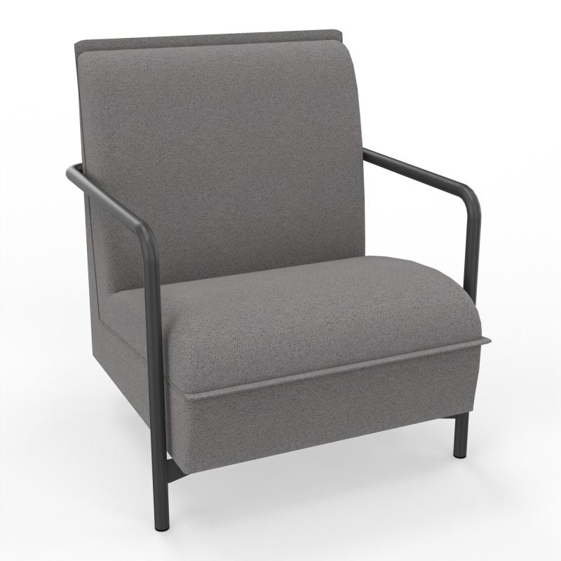 ASSISE LOUNGE 1 PLACE AVEC DOSSIER 4 PIEDS FIXES BN SC