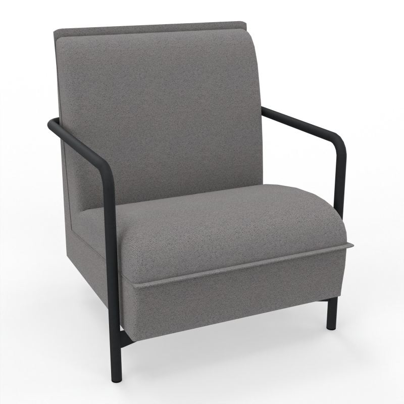 ASSISE LOUNGE 1 PLACE AVEC DOSSIER 4 PIEDS FIXES BN ZP