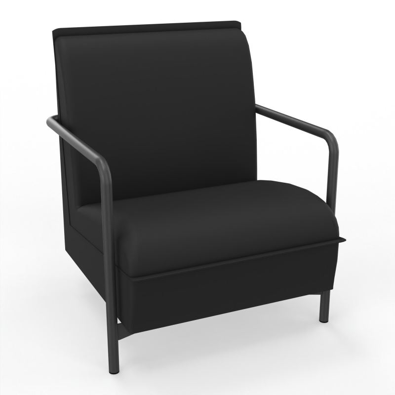 ASSISE LOUNGE 1 PLACE AVEC DOSSIER 4 PIEDS FIXES CB SC