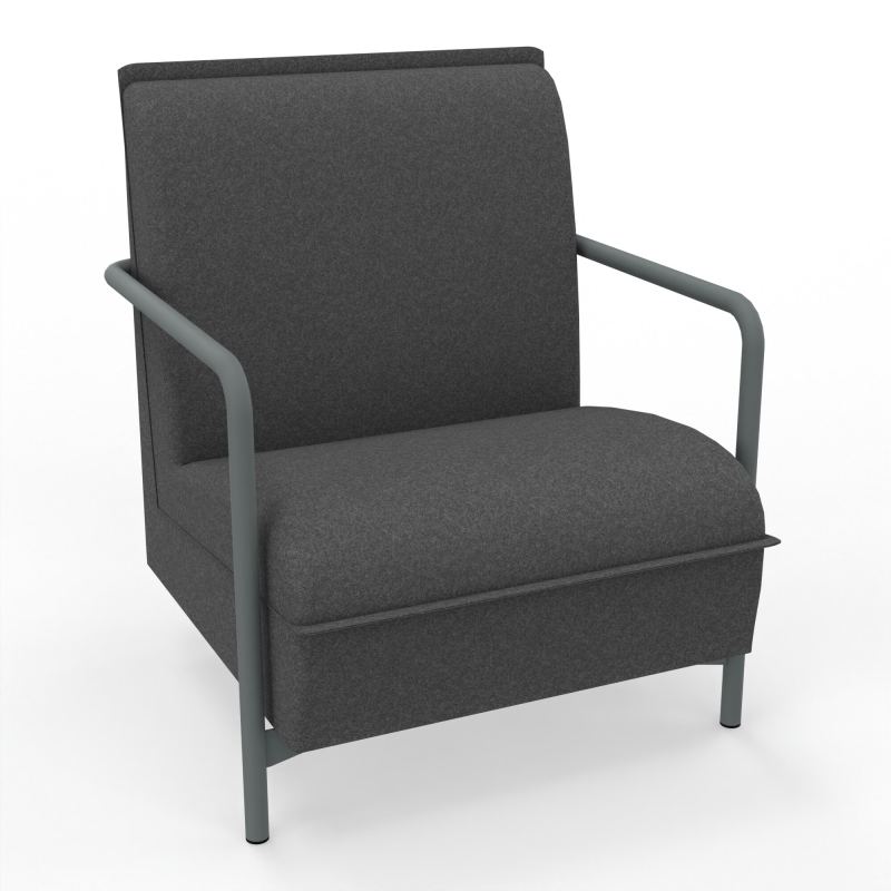 ASSISE LOUNGE 1 PLACE AVEC DOSSIER 4 PIEDS FIXES DB SU