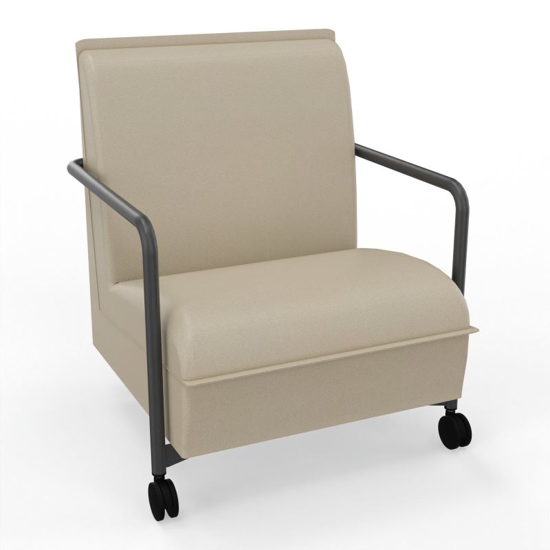 ASSISE LOUNGE MOBILE 1 PLACEAVEC DOSSIER 2 PIEDS FIXES 2 ROUES A2 SC