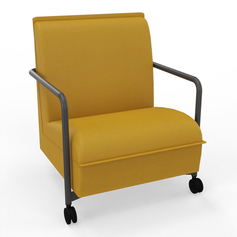 ASSISE LOUNGE MOBILE 1 PLACEAVEC DOSSIER 2 PIEDS FIXES 2 ROUES A5 SC