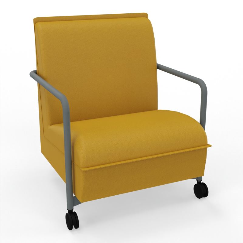 ASSISE LOUNGE MOBILE 1 PLACEAVEC DOSSIER 2 PIEDS FIXES 2 ROUES A5 SU
