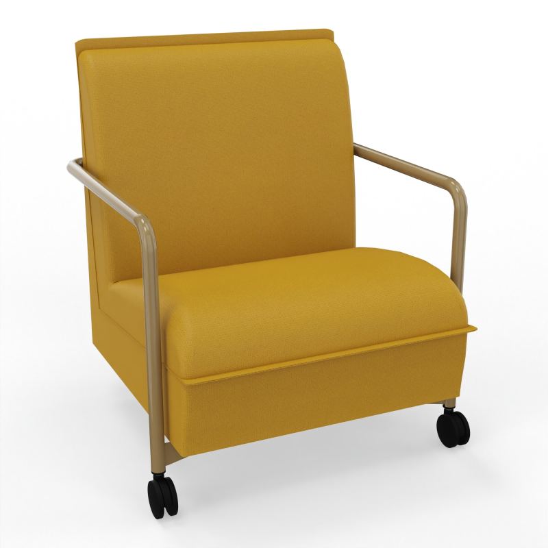 ASSISE LOUNGE MOBILE 1 PLACEAVEC DOSSIER 2 PIEDS FIXES 2 ROUES A5 Z3