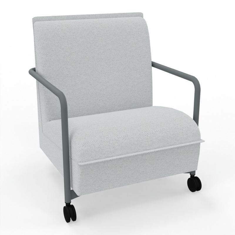 ASSISE LOUNGE MOBILE 1 PLACEAVEC DOSSIER 2 PIEDS FIXES 2 ROUES BC SU