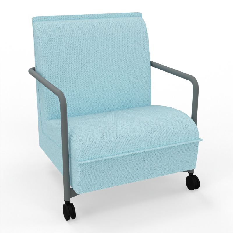 ASSISE LOUNGE MOBILE 1 PLACEAVEC DOSSIER 2 PIEDS FIXES 2 ROUES BF SU