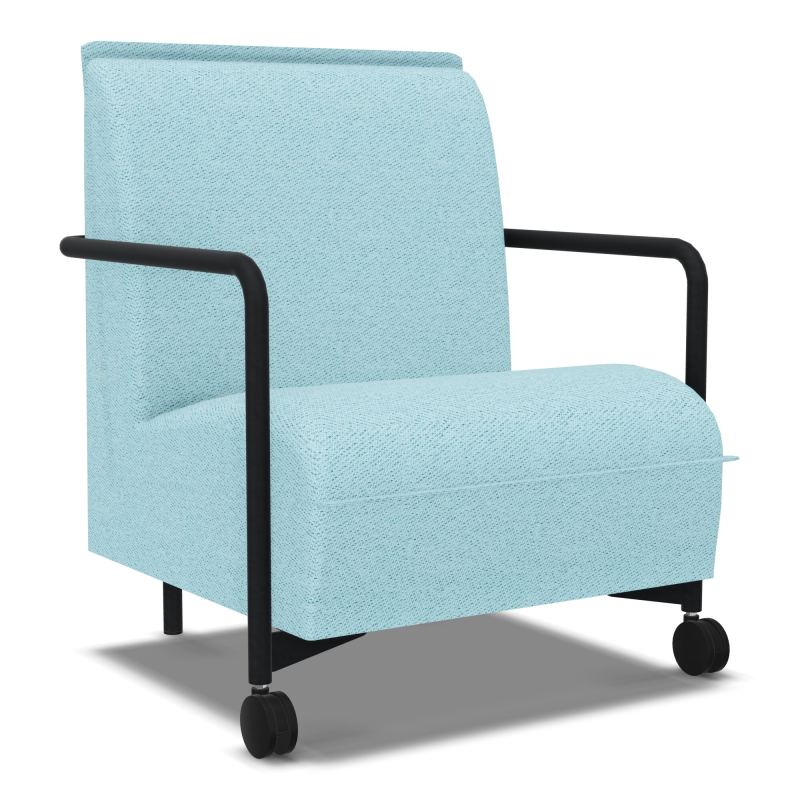 ASSISE LOUNGE MOBILE 1 PLACEAVEC DOSSIER 2 PIEDS FIXES 2 ROUES BF ZP