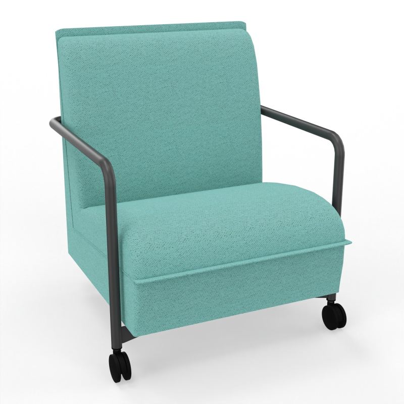 ASSISE LOUNGE MOBILE 1 PLACEAVEC DOSSIER 2 PIEDS FIXES 2 ROUES BG SC