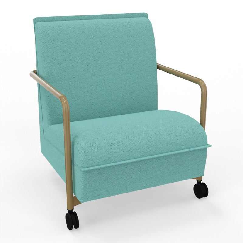 ASSISE LOUNGE MOBILE 1 PLACEAVEC DOSSIER 2 PIEDS FIXES 2 ROUES BG Z3