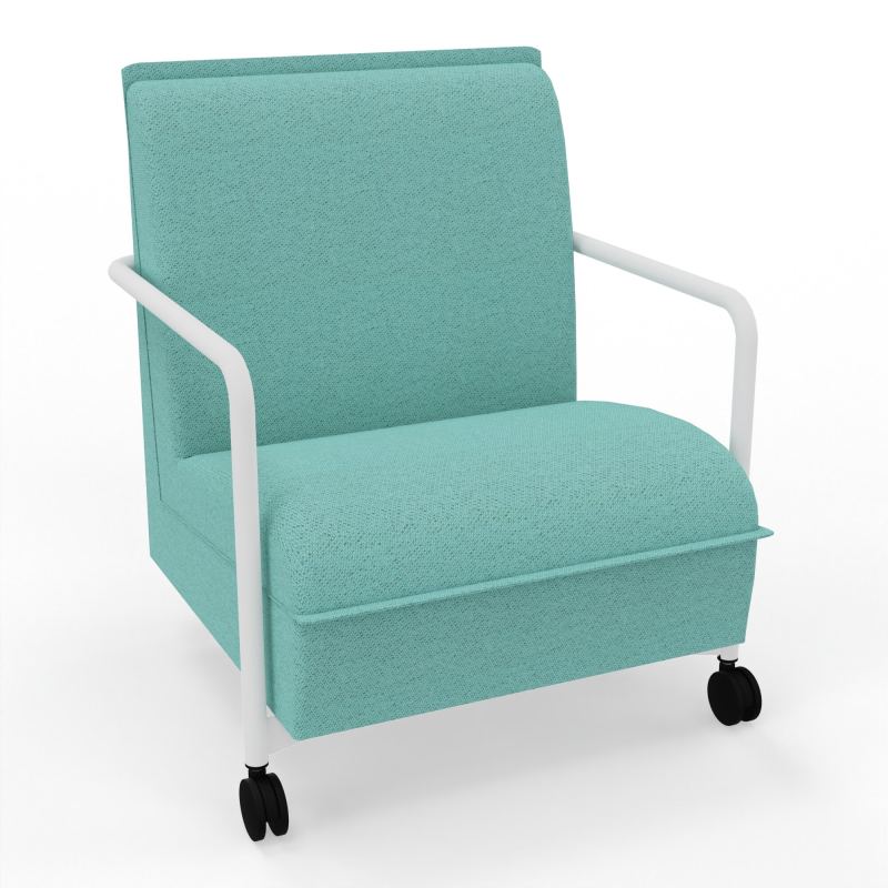 ASSISE LOUNGE MOBILE 1 PLACEAVEC DOSSIER 2 PIEDS FIXES 2 ROUES BG ZO