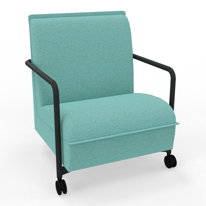 ASSISE LOUNGE MOBILE 1 PLACEAVEC DOSSIER 2 PIEDS FIXES 2 ROUES BG ZP