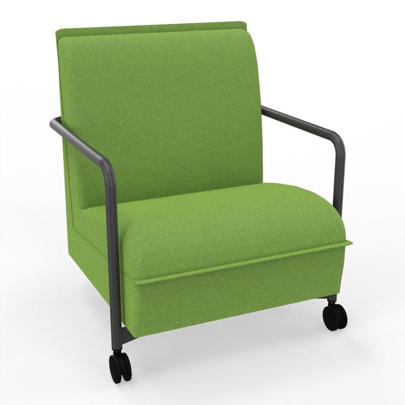 ASSISE LOUNGE MOBILE 1 PLACEAVEC DOSSIER 2 PIEDS FIXES 2 ROUES BK SC