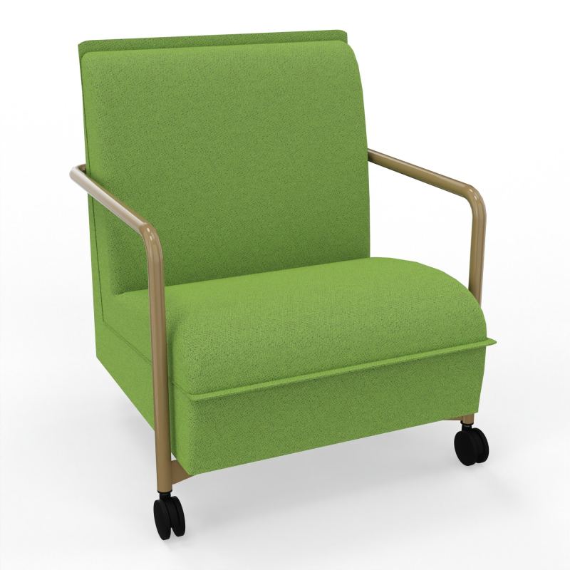ASSISE LOUNGE MOBILE 1 PLACEAVEC DOSSIER 2 PIEDS FIXES 2 ROUES BK Z3
