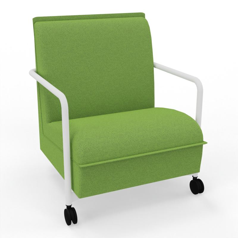 ASSISE LOUNGE MOBILE 1 PLACEAVEC DOSSIER 2 PIEDS FIXES 2 ROUES BK ZO