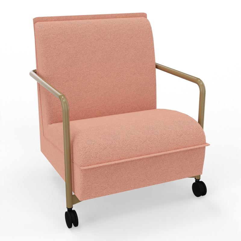 ASSISE LOUNGE MOBILE 1 PLACEAVEC DOSSIER 2 PIEDS FIXES 2 ROUES BL Z3