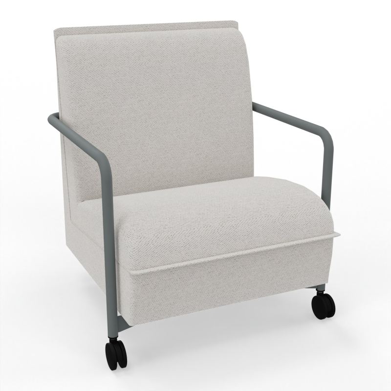 ASSISE LOUNGE MOBILE 1 PLACEAVEC DOSSIER 2 PIEDS FIXES 2 ROUES BM SU