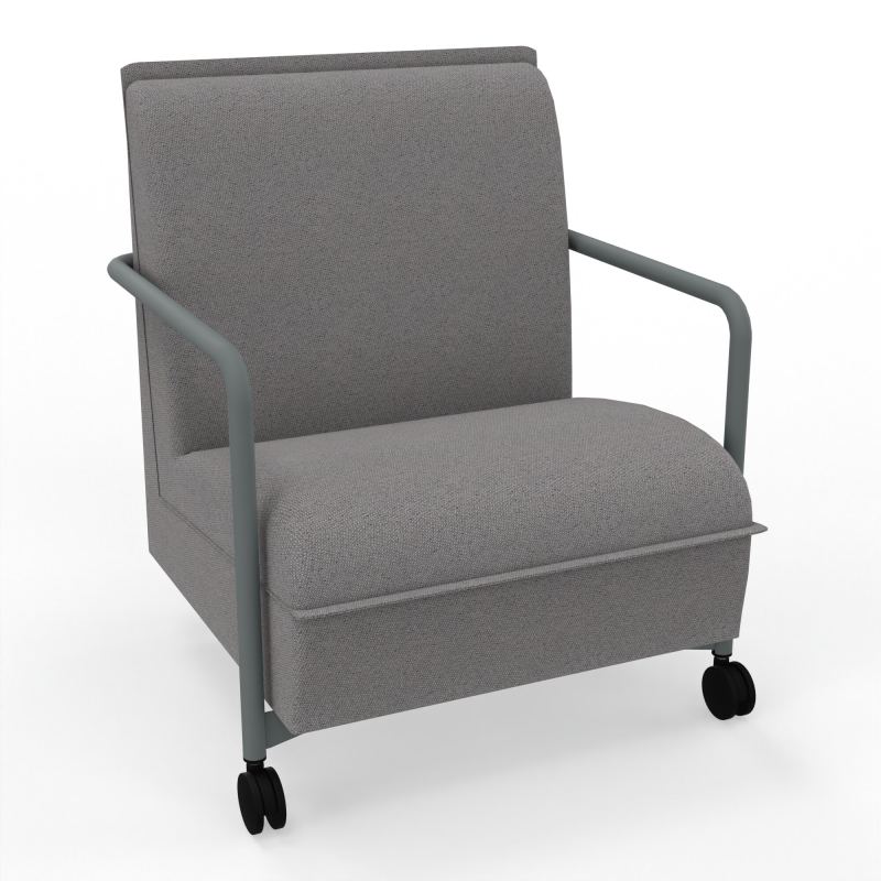 ASSISE LOUNGE MOBILE 1 PLACEAVEC DOSSIER 2 PIEDS FIXES 2 ROUES BN SU