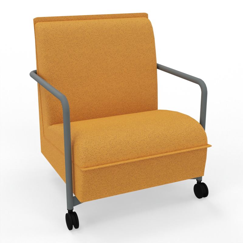 ASSISE LOUNGE MOBILE 1 PLACEAVEC DOSSIER 2 PIEDS FIXES 2 ROUES BO SU