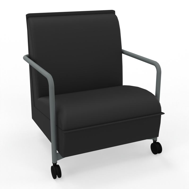 ASSISE LOUNGE MOBILE 1 PLACEAVEC DOSSIER 2 PIEDS FIXES 2 ROUES CB SU