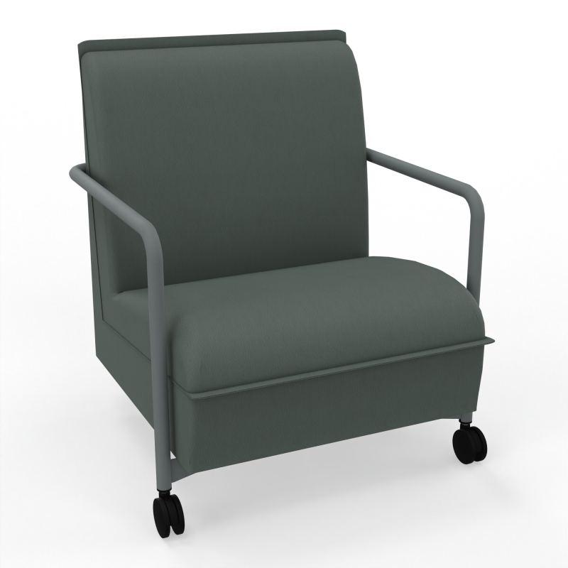 ASSISE LOUNGE MOBILE 1 PLACEAVEC DOSSIER 2 PIEDS FIXES 2 ROUES CF SU