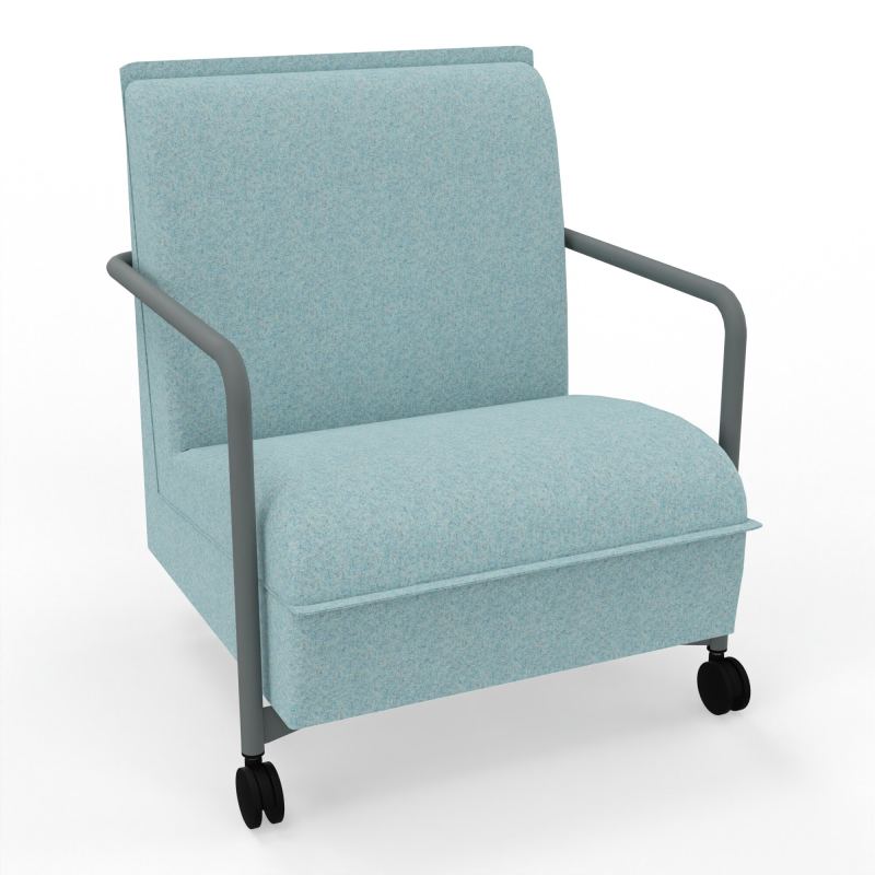 ASSISE LOUNGE MOBILE 1 PLACEAVEC DOSSIER 2 PIEDS FIXES 2 ROUES CJ SU