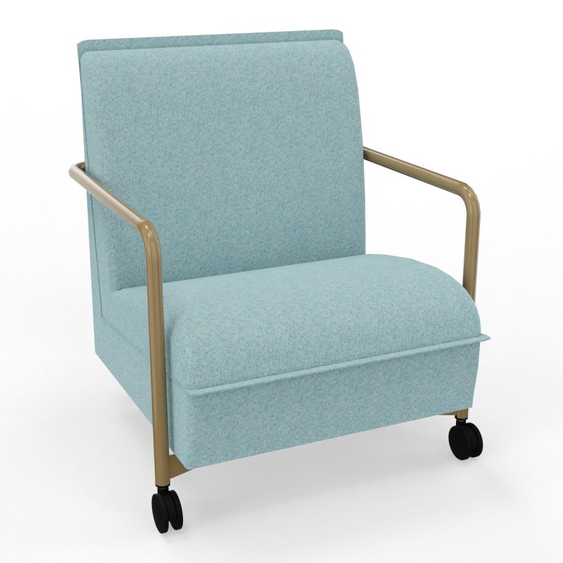 ASSISE LOUNGE MOBILE 1 PLACEAVEC DOSSIER 2 PIEDS FIXES 2 ROUES CJ Z3