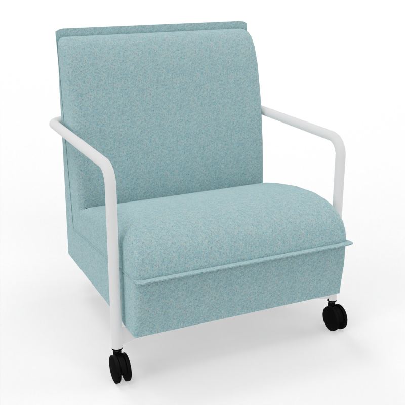 ASSISE LOUNGE MOBILE 1 PLACEAVEC DOSSIER 2 PIEDS FIXES 2 ROUES CJ ZO