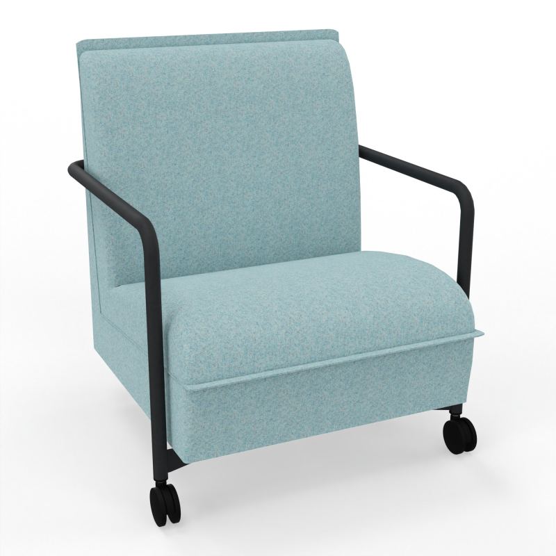 ASSISE LOUNGE MOBILE 1 PLACEAVEC DOSSIER 2 PIEDS FIXES 2 ROUES CJ ZP