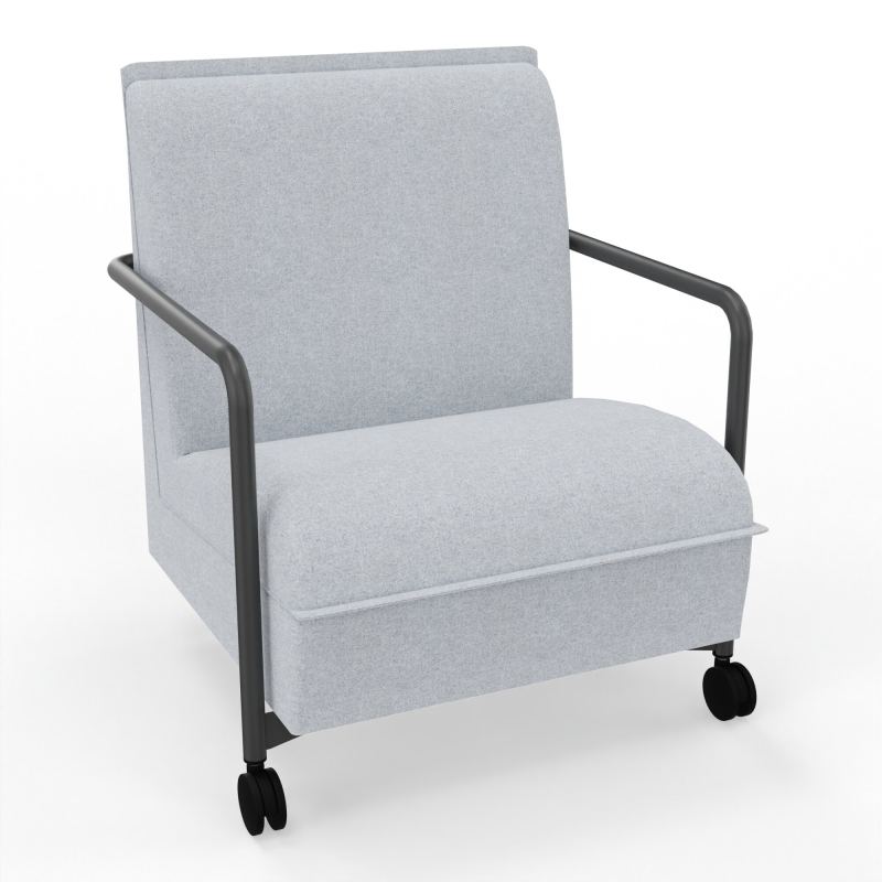 ASSISE LOUNGE MOBILE 1 PLACEAVEC DOSSIER 2 PIEDS FIXES 2 ROUES DA SC