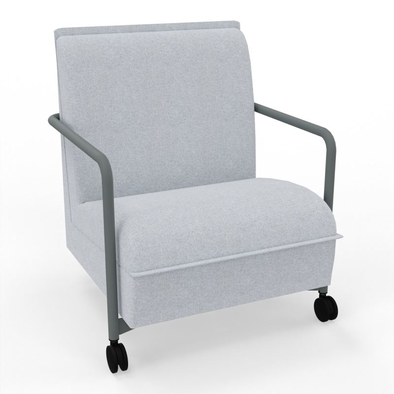 ASSISE LOUNGE MOBILE 1 PLACEAVEC DOSSIER 2 PIEDS FIXES 2 ROUES DA SU
