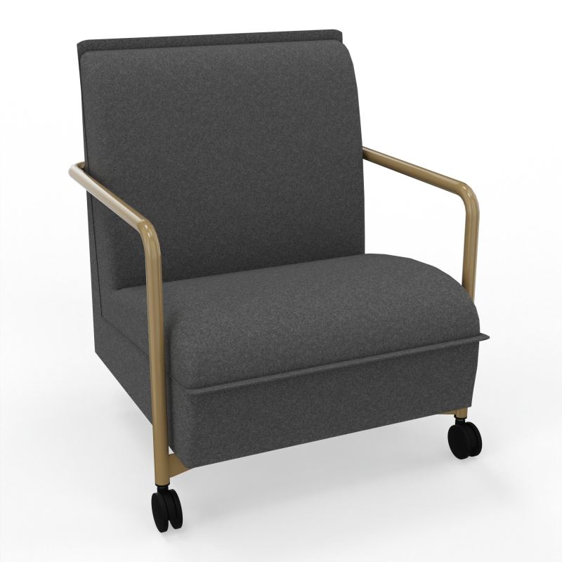 ASSISE LOUNGE MOBILE 1 PLACEAVEC DOSSIER 2 PIEDS FIXES 2 ROUES DB Z3