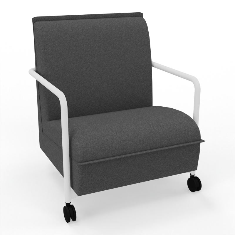 ASSISE LOUNGE MOBILE 1 PLACEAVEC DOSSIER 2 PIEDS FIXES 2 ROUES DB ZO