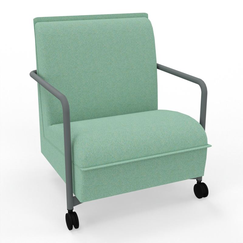 ASSISE LOUNGE MOBILE 1 PLACEAVEC DOSSIER 2 PIEDS FIXES 2 ROUES DF SU