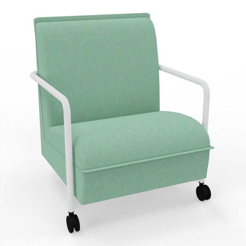 ASSISE LOUNGE MOBILE 1 PLACEAVEC DOSSIER 2 PIEDS FIXES 2 ROUES DF ZO