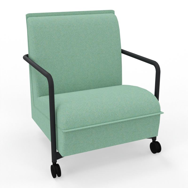 ASSISE LOUNGE MOBILE 1 PLACEAVEC DOSSIER 2 PIEDS FIXES 2 ROUES DF ZP