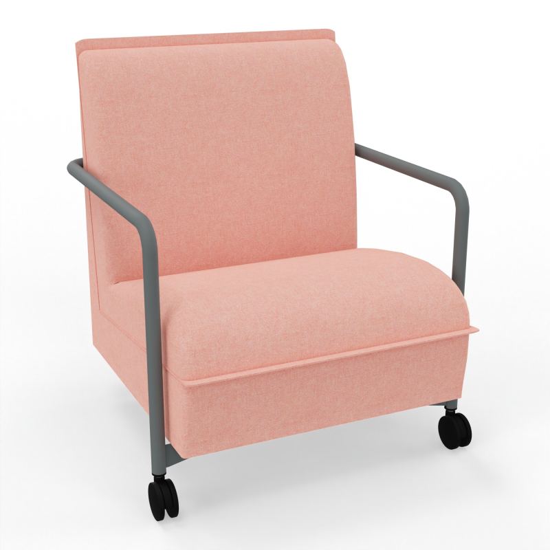 ASSISE LOUNGE MOBILE 1 PLACEAVEC DOSSIER 2 PIEDS FIXES 2 ROUES DH SU