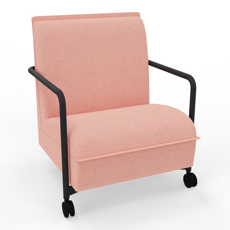 ASSISE LOUNGE MOBILE 1 PLACEAVEC DOSSIER 2 PIEDS FIXES 2 ROUES DH ZP