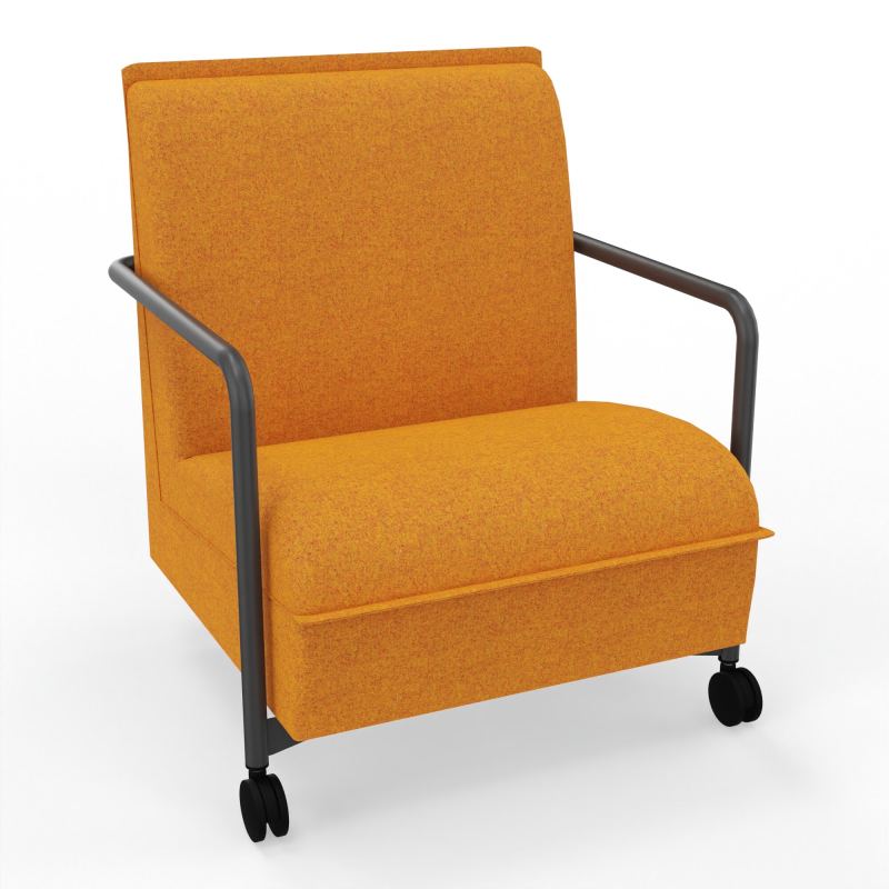 ASSISE LOUNGE MOBILE 1 PLACEAVEC DOSSIER 2 PIEDS FIXES 2 ROUES DI SC